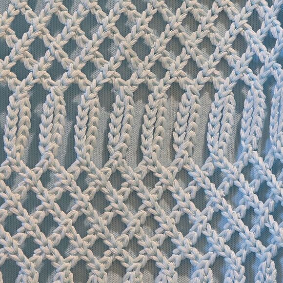 Ralph Lauren Light Blue Textured Midi Dress Sz 14 - Picture 2 of 4